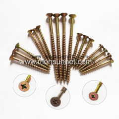 Chipboard screws with knurling