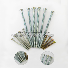Chipboard screws with knurling