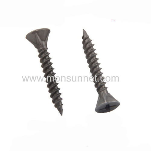 Hi-lo thread countersunk head drywall screws  black carbon steel cost-effective drywall screws manufacturer