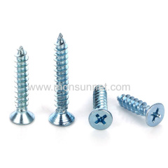 Flat/countersunk head Drywall screw Zinc Plated With Nibs/cutting screw