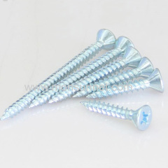 Flat/countersunk head Drywall screw Zinc Plated With Nibs/cutting screw