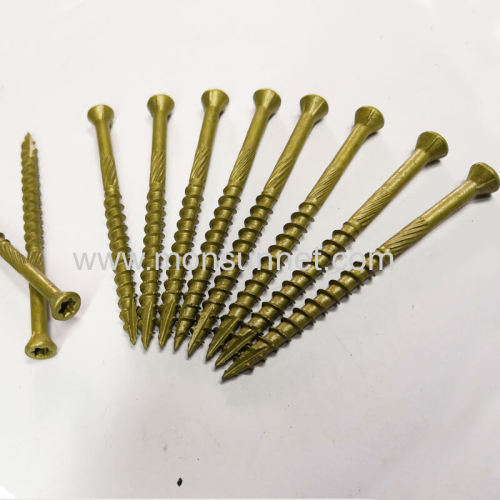 Yellow/white zinc countersunk head furniture chipboard screws C1022 Harden Screw various drives