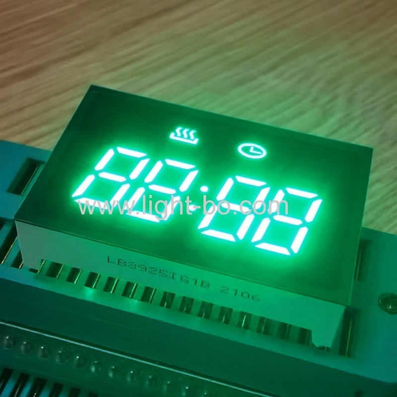 Ânodo comum de módulo de display de LED de 4 dígitos verde puro para controlador de temporizador de forno mimi
