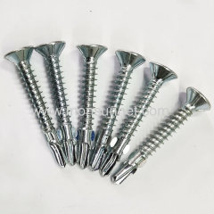 self-drilling screws galvanized Countersunk head With Nibs Under Head screws manufactur