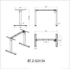 Height Adjustable Electric Computer Table Stand Desk Lift Desk Sit To Standing Desk Frame