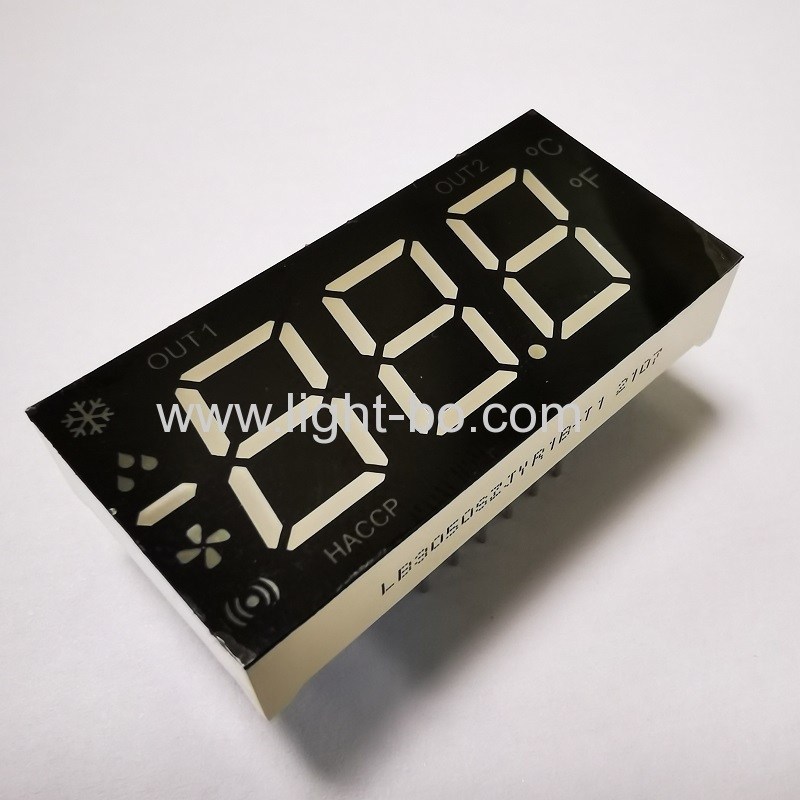 Display led 3 1/2 digit verde / giallo / rosso anodo comune per controllo frigorifero a 7 segmenti