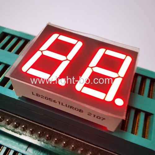 Ultra vermelho 0,56 "com visor LED de 7 segmentos e cátodo comum para indicador de temperatura