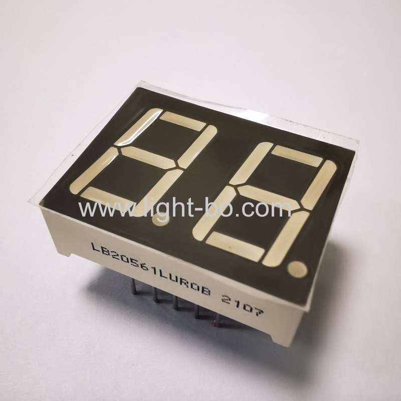 Ultra Red 0.56" Dual Digit 7 segment led display common cathode for Temperature indicator