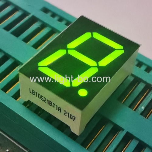 Display led de 7 segmentos de dígito único de 0,52 polegadas supber ânodo comum verde brilhante para indicador digital