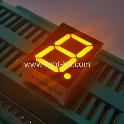 Ánodo común de pantalla led de 7 segmentos de un solo dígito amarillo brillante estupendo de 13,2 mm para indicador digital