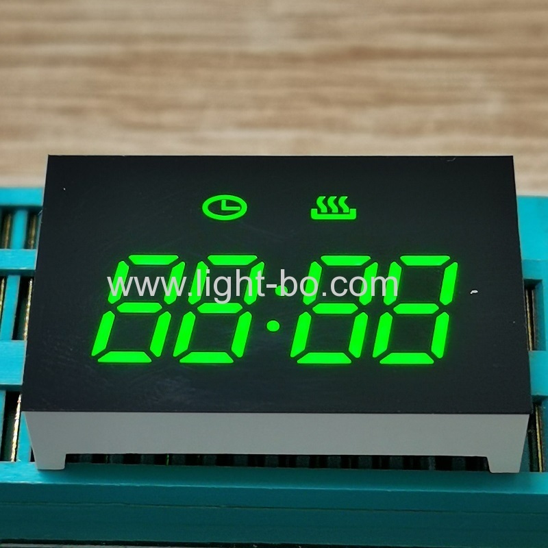 super-bright green 4 dígitos 7 segmentos LED display anodo comum para cronômetro de forno digital