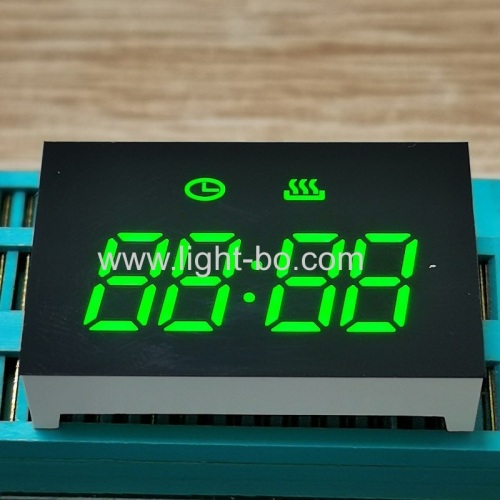Ánodo común de la exhibición del reloj del segmento LED de 4 dígitos y 7 segmentos verde brillante estupendo para el temporizador del horno digital