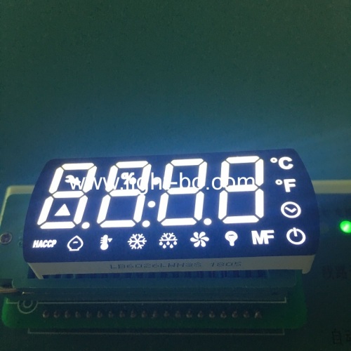 Ultra white display led de 4 dígitos com 7 segmentos, cátodo comum para controlador digital de refrigerador