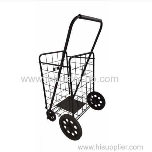 80KGS Factory Customized Portable Folding steel wire shopping hand carts for supermarket folding steel wire shopping car