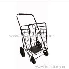 80KGS Factory Customized Portable Folding steel wire shopping hand carts for supermarket folding steel wire shopping car