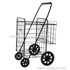 35KGS Factory Customized Portable Folding steel wire shopping cart for supermarket trolley wagonfolding steel wire shopp
