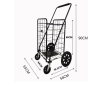 80KGS Factory Customized Portable Folding steel wire shopping cart for supermarket folding steel wire shopping cart