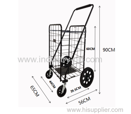 80KGS Factory Customized Portable Folding steel wire shopping cart for supermarket folding steel wire shopping cart