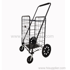 80KGS Factory Customized Portable Folding steel wire shopping cart for supermarket folding steel wire shopping cart