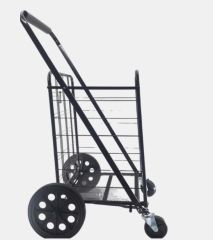 50KGS Factory Customized Portable Folding steel wire shopping cart for supermarketfolding steel wire shopping cart