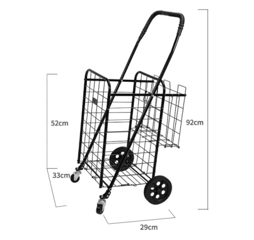 30KGS Factory Customized Portable Folding steel wire shopping carts for supermarket folding steel wire shopping cart
