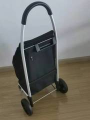 Wholesale folding Aluminum Portable two-wheeled shopping luggage cart bag supermarket hand trolley wagon