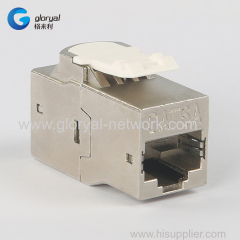 180 DEGREE ZINC-ALLOY RJ45 STP CAT.7 OR CAT.6 or cat.6a stp INLINE COUPLER