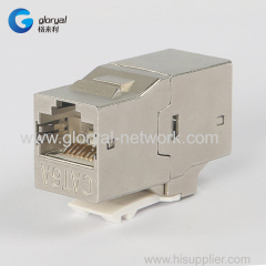 180 DEGREE ZINC-ALLOY RJ45 STP CAT.7 OR CAT.6 or cat.6a stp INLINE COUPLER