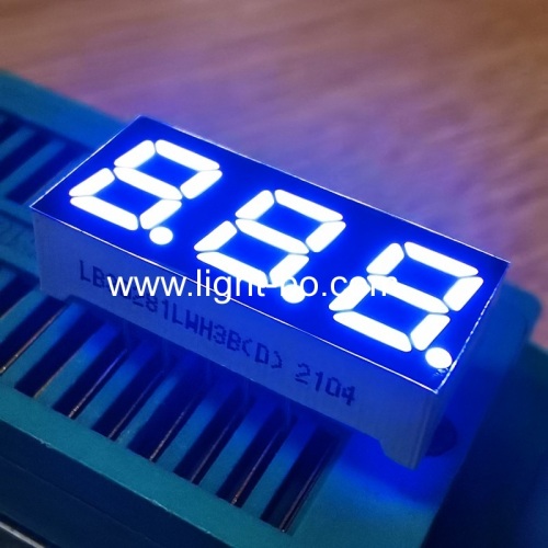 Cátodo común de pantalla LED de 7 segmentos, blanco ultrabrillante, de 3 dígitos, 0,28 "(7 mm), para controlador de temperatura