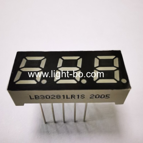 Common cathode Triple Digit 0.28 7 Segment LED Display super bright red for Temperature controller