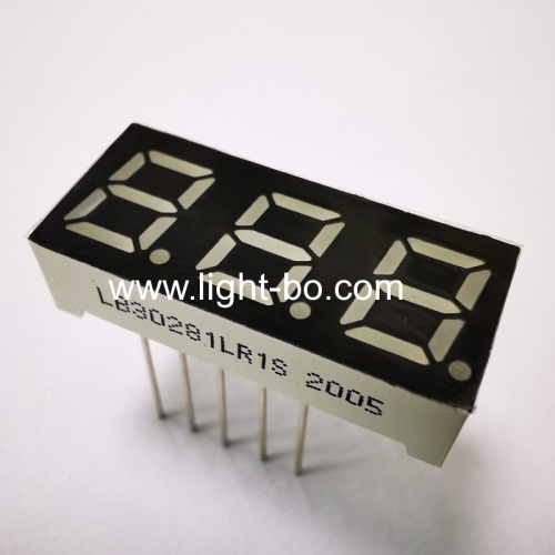 Common cathode Triple Digit 0.28 7 Segment LED Display super bright red for Temperature controller