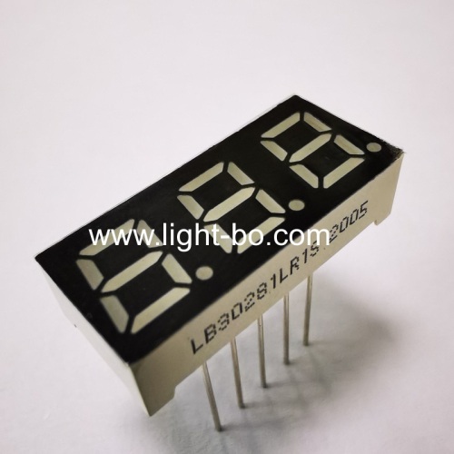 Common cathode Triple Digit 0.28 7 Segment LED Display super bright red for Temperature controller