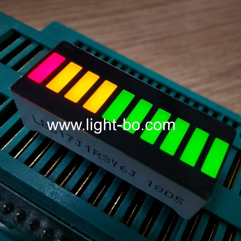 многоцветная 10-сегментная светодиодная световая полоса для индикатора уровня / значения приборной панели