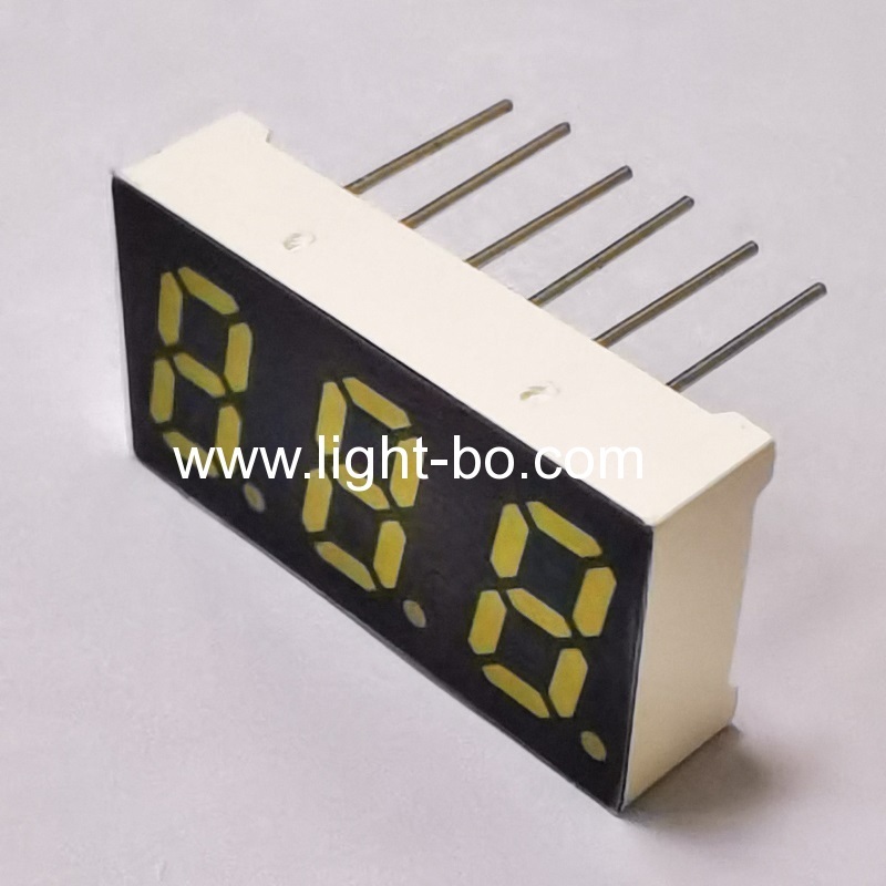 شاشة عرض LED فائقة السطوع مقاس 0.3 بوصة ذات أنود مشترك مكونة من 3 أرقام و7 قطاعات للوحة العدادات