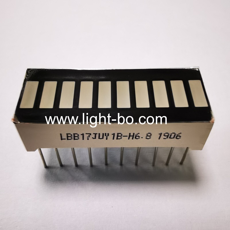 gradh de barra de luz LED ultra brilhante amarelo de 10 segmentos para painel de instrumentos