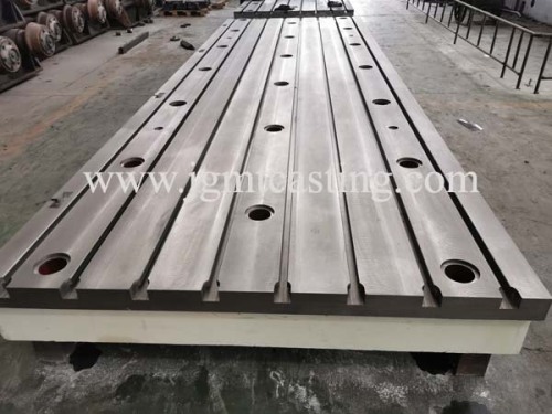 Custom High Quality Cast Iron T Slotted Bed Plates
