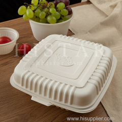 Large Capacity Takeaway Lunch Box Biodegradable Lunch Box