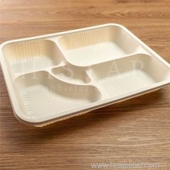 Compostable Corn Starch 5 Compartment Food Container