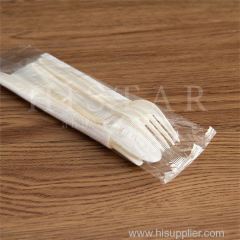 Disposable environmental friendly knife fork and spoon cutlery set