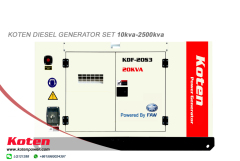 Koten FAW Series Generator 30kVA Silent Type For Sale