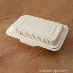 Large capacity biodegradable disposable lunch box