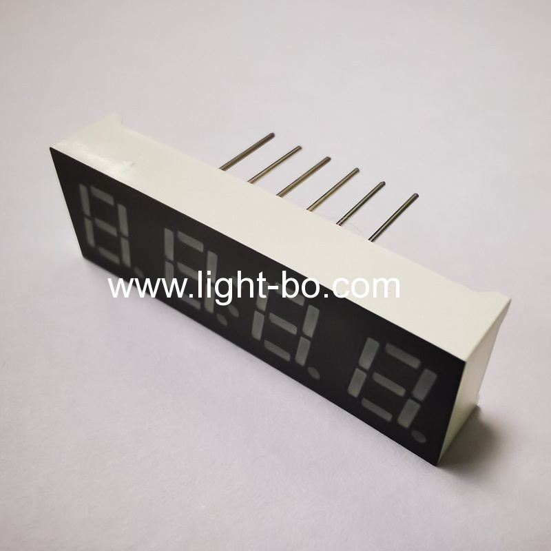 Pure green 0.28" 4 digit 7 segment led display common anode for temperature humidity control