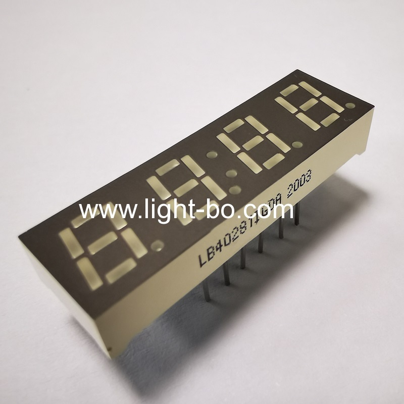 Pure green 0.28" 4 digit 7 segment led display common anode for temperature humidity control