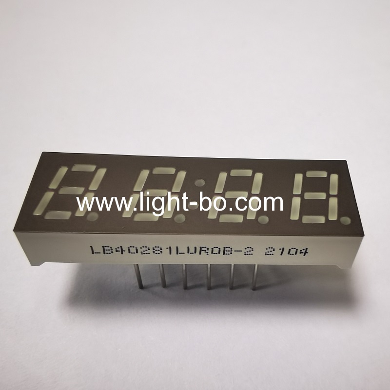 شاشة عرض رقمية LED حمراء فائقة السطوع مقاس 0.28 بوصة مكونة من أربعة أرقام وسبعة أجزاء للتحكم في العملية