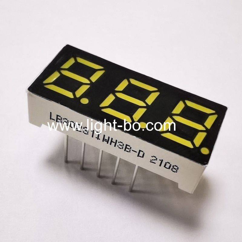 Ultra bright white 0.28" 3 digit 7 segment led display common anode for instrument panel