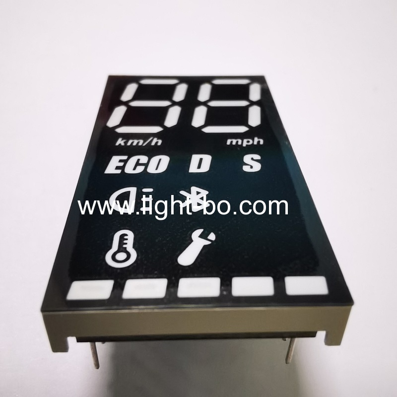 mehrfarbige 7-Segment-LED-Anzeige gemeinsame Anode für elektrische Motorrad-Fahrzeug-Panel