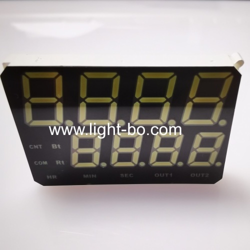 Dual Line Ultra white /Ultra Red 4 + 4 Digits 7 Segment LED Display Common Anode for Temperature/Humidity/Timer