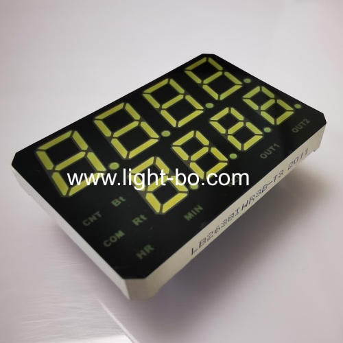 Dual Line Ultra white /Ultra Red 4 + 4 Digits 7 Segment LED Display Common Anode for Temperature/Humidity/Timer