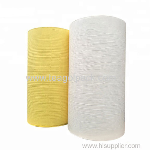 100micx1250mmx2000M Crepe Paper Masking Tape Jumbo Rolls White/Yellow Nature Rubber Glue