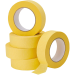 140micx1250mmx2000M Crepe Paper Masking Tape Jumbo Rolls Yellow Nature Rubber Glue